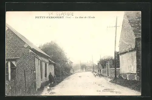 AK Petit-Fercourt, la Rue de l'École