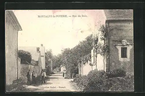 AK Montagny-la-Poterie, Rue du Bois