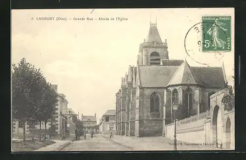 AK Lassigny, Grande Rue, Abside de l'Eglise