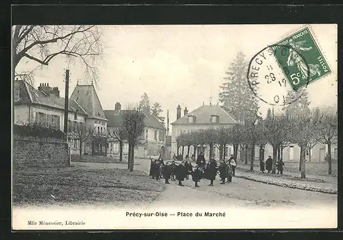 AK Précy-sur-Oise, Place du Marché