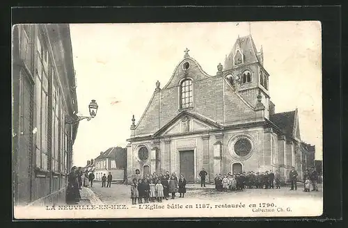 AK La Neuville-en-Hez, L'Eglise bâtie en 1187, restaurée en 1790