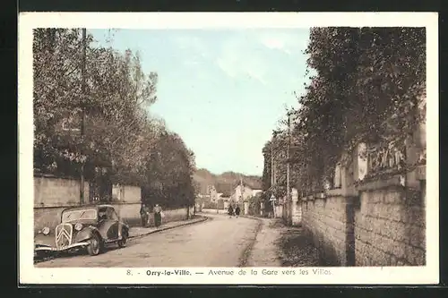 AK Orry-la-Ville, Avenue de la Gare vers les Villas