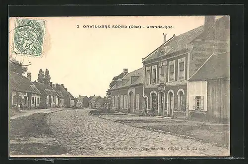 AK Orvillers-Sorel, Grande-Rue