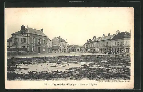 AK Nogent-les-Vierges, Place de l`Eglise