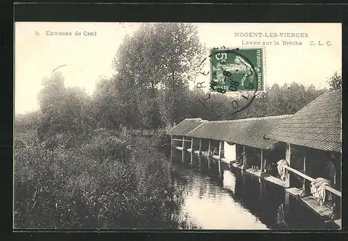 AK Nogent-les-Vierges, Lavoir sur la Breche