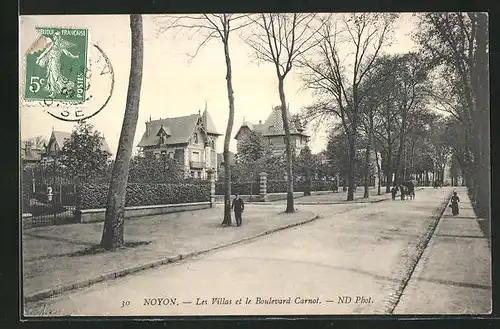 AK Noyon, les Villas et le Boulevard Carnot