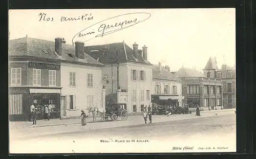 AK Méru, Place du 14 Juillet