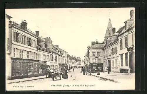 AK Breteuil, La Rue de la Républuque