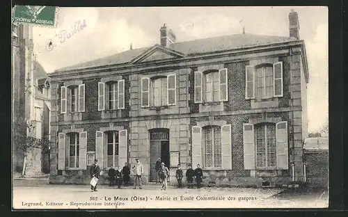 AK Le Meux, Mairie et École Communale des garcons