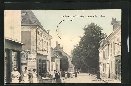 AK Le Grand-Lucé, Avenue de la Gare