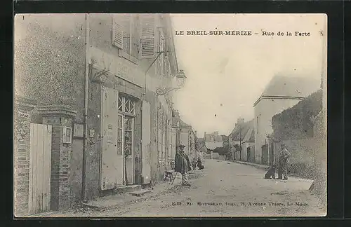 AK Le Breil-sur-Mérize, Rue de la Ferté