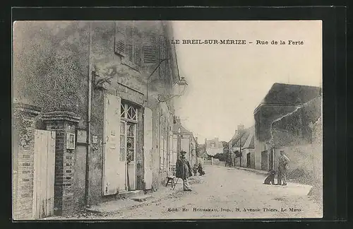 AK Le Breil-sur-Mérize, Rue de la Ferté