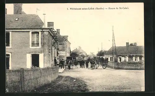 AK Villaines-sous-Lucé, Route de St-Calais, Ortspartie