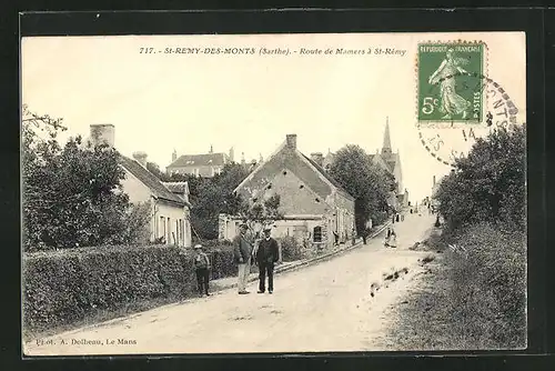 AK Saint-Remy-des-Monts, Route de Mamers à Saint-Rémy