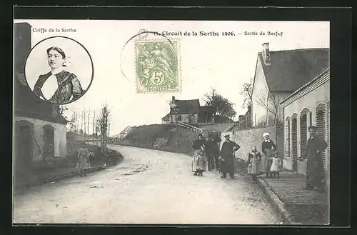 AK Berfay, Circuit de la Sarthe 1906, Coiffe de la Sarthe