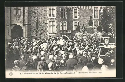 AK Bonnétable, Funérailles de M. le Vicomte de La Rochefoucauld 1907