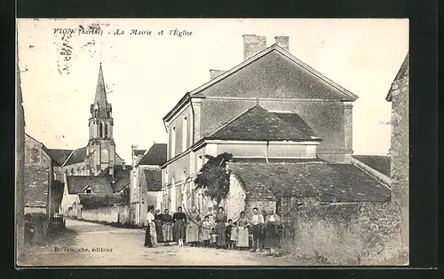 AK Vion, La Mairie et l`Église