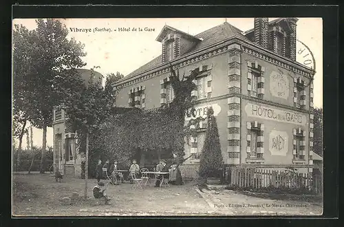 AK Vibraye, Hôtel de la Gare