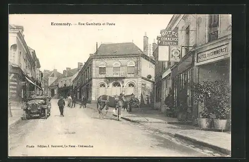 AK Ecommoy, Rue Gambetta et Poste