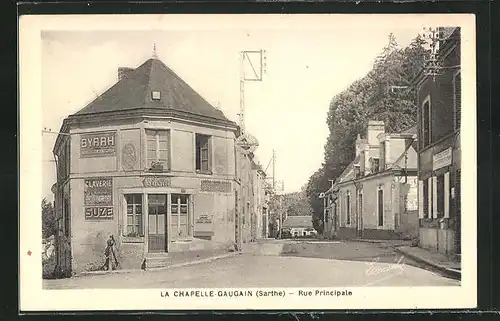 AK La Chapelle-Gaugain, Rue Principale