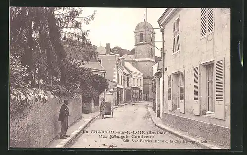 AK La Chartre-sur-le-Loir, Rue Francois Coudreux