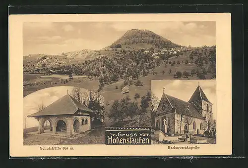 AK Hohenstaufen, Schutzhütte und Barbarossakapelle