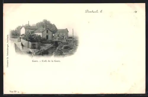 AK Dombasle, la Gare et Café de la Gare