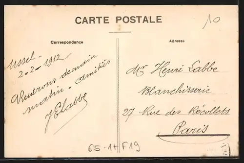 AK Ussel, Vue panoramique du quartier de la Gare