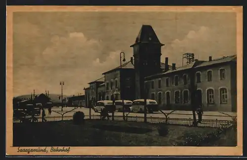 AK Saargemünd, am Bahnhof