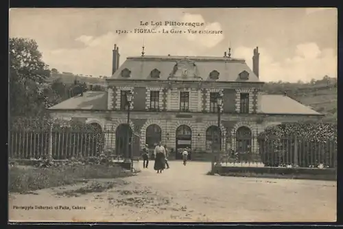 AK Figeac, la Gare, Vue extérieure
