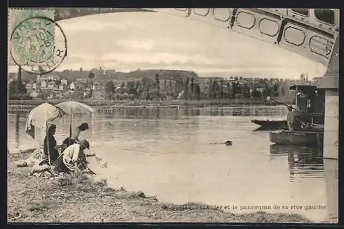 AK Vichy, l`Allier et le panorama de sa rive gauche