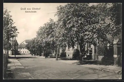 AK Ohrdruf, Blick in die Bahnhofstrasse
