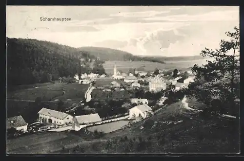 AK Schamhaupten, Totale vom Berg aus gesehen