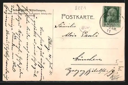 AK Palling, Panorama mit Kirche