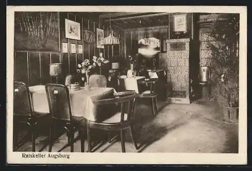 AK Augsburg, Ratskeller, Innenansicht
