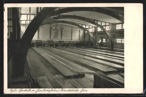AK Gera, Kegler-Sporthalle im Gesellschaftshaus Heinrichsbrücke