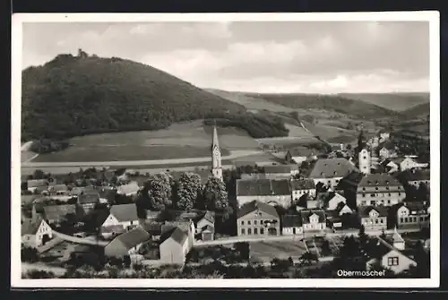 AK Obermoschel, Panorama aus der Vogelschau