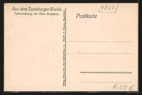 AK Borgholzhausen, Gesamtansicht mit Luisenturm
