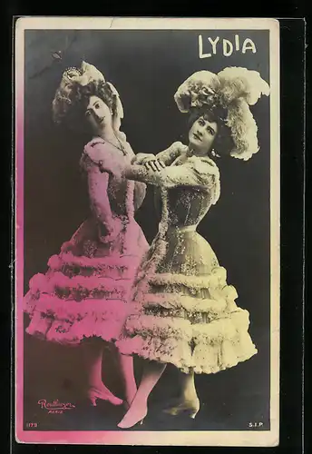 Foto-AK Atelier Reutlinger, Paris, Schauspielerin Lydia im Kleid