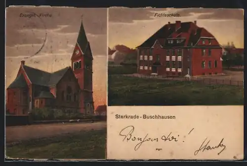 AK Sterkrade-Buschhausen, Evangel. Kirche, Fichteschule