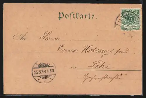 Lithographie Cuxhaven, Dampfer, Promenade, Hafenansicht