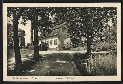 AK Mühlhausen i. Thür., Am Restaurant Tonberg