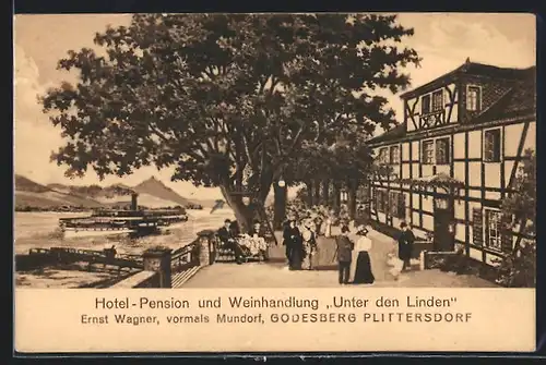 AK Godesberg-Plittersdorf, Hotel-Pension Unter den Linden, Bes. Ernst Wagner