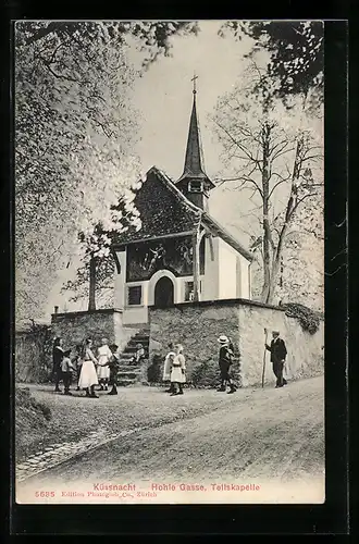 AK Küssnacht, Hohle Gasse, Tellskapelle