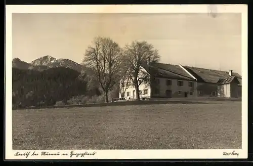 AK Kreuth bei Murnau, Ortspartie mit Herzogstand