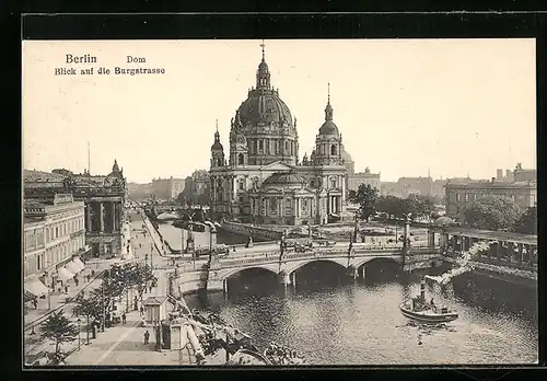 AK Berlin, Dom, Blick auf die Burgstrasse