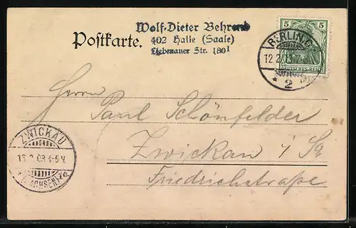 AK Berlin, Reichstagsgebäude mit Bismarck-Denkmal