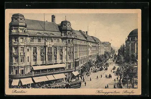 AK Berlin, Königgrätzer Strasse mit Hotel Fürstenhof