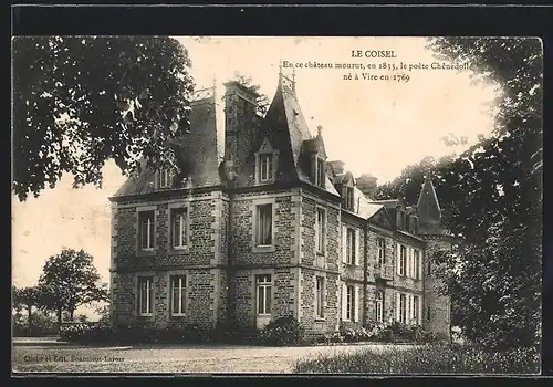 AK Le Coisel, En ce château mourut, en 1833, le poète Chênedollé