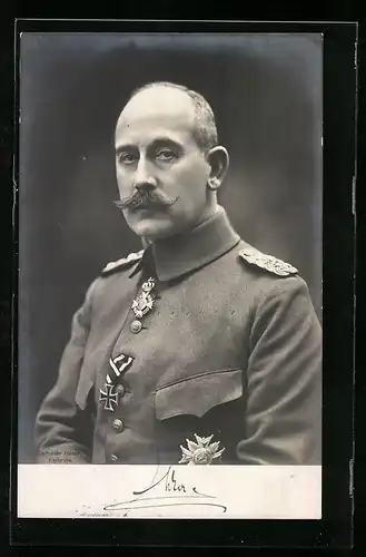 AK Portrait Max von Baden in Uniform mit Orden, Eisernes Kreuz